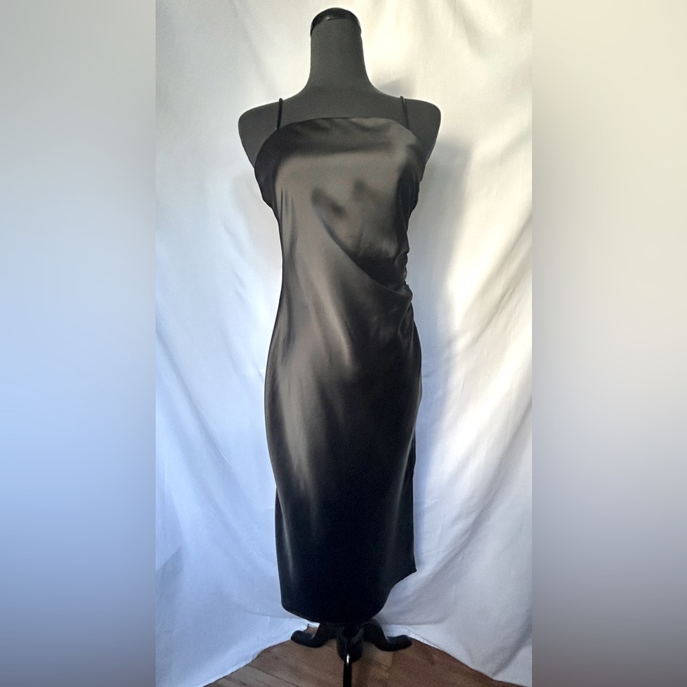 Zara Satin Effect Midi Dress